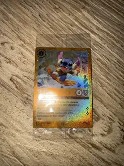 Disney Lorcana Stitch Carefree Snowboarder Glimmer Foil Winterspell Promo - Image 1