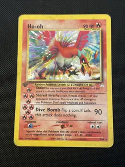 Pokemon TCG Ho-Oh Neo Revelation Holo Card 7/64 - 1st Edition - Image 1