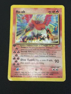 Pokemon TCG Ho-Oh Neo Revelation Holo Card 7/64 - 1st Edition - Image 2