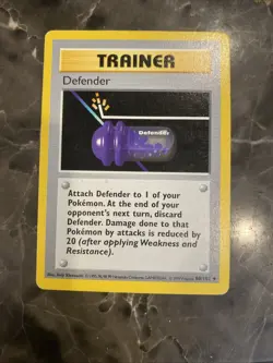 Pokemon TCG Base Set Trainer Defender Card 80/102 - Image 1