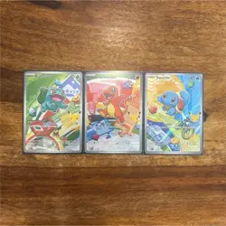 Pokemon TCG Illustration Cards Set of 3 Bulbasaur Charmander Squirtle - Image 1
