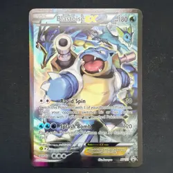 Pokemon TCG Card - Blastoise EX XY122 Black Star Promo Full Art XY Holo Rare - Image 1