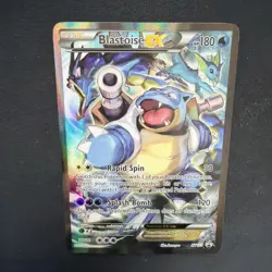 Pokemon TCG Card - Blastoise EX XY122 Black Star Promo Full Art XY Holo Rare - Image 2