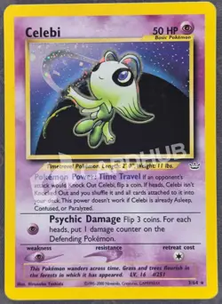CARTA POKEMON CELEBI NEO REVELATION 3/64 HOLO ENG TCG CARD GD - Image 1