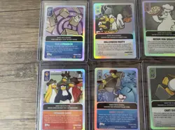 Topps Club Penguin Card Jitsu Lot: 13 Holographic Power Cards and 29 Cards MP - Image 3