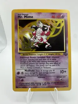 Mr. Mime - 6/64 - Pokemon Jungle Unlimited Holo Rare Card - LP/NM 1999 - Image 1