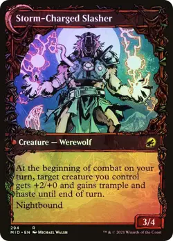 MTG FOIL Reckless Stormseeker // Storm-Charged Slasher Showcase - Innistrad: - Image 2