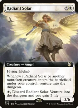 MTG Radiant Solar Extended Art - Adventures in the Forgotten Realms Commander - Image 1