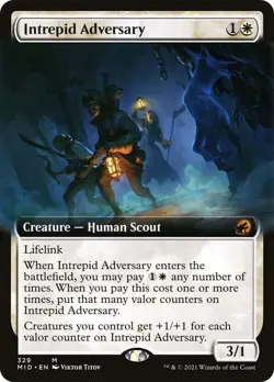 MTG Intrepid Adversary Extended Art - Innistrad: Midnight Hunt #329 - Image 1