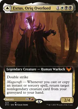 MTG Extus, Oriq Overlord // Awaken the Blood Avatar Extended Art - Strixhaven: - Image 1