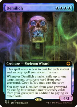 MTG FOIL Demilich Extended Art - Adventures in the Forgotten Realms #366 - Image 1