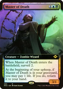 MTG FOIL Master of Death Extended Art - Modern Horizons 2 #465 - Image 1