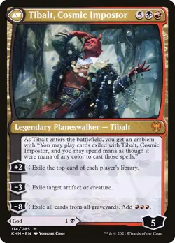 MTG Valki, God of Lies // Tibalt, Cosmic Impostor - Kaldheim #114 - Image 2