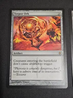 2x MTG Magic the Gathering Torpor Orb (162/181) New Phyrexia Rare Ex-NM - Image 2