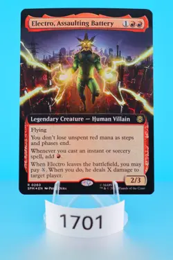MTG Electro, Assaulting Battery (Extended Art) Marvel's Spider-Man Foil #260 - Image 1