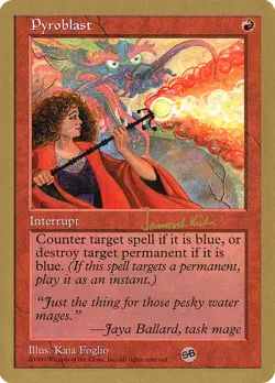 MTG Pyroblast(1997 Janosch Kuhn) (Sideboard) - World Championships - Image 1