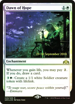 MTG FOIL Dawn of Hope(Prerelease) (Guilds of Ravnica) - Promo #008s - Image 1