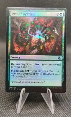 Dryad's Revival 183/277 FOIL Innistrad: Midnight Hunt MTG Magic The Gathering - Image 1
