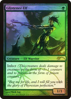 MTG FOIL Glistener Elf(FNM) - Promo #001 - Image 1
