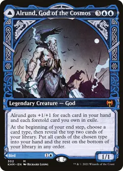 MTG Alrund, God of the Cosmos // Hakka, Whispering Raven Showcase - Kaldheim - Image 1