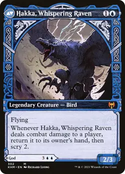 MTG Alrund, God of the Cosmos // Hakka, Whispering Raven Showcase - Kaldheim - Image 2