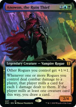 MTG FOIL Anowon, the Ruin Thief Extended Art - Zendikar Rising Commander #007 - Image 1