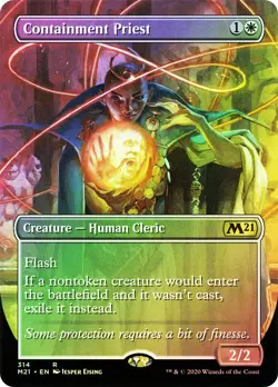MTG FOIL Containment Priest Borderless - Core Set 2021 #314 - Image 1