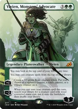 MTG Vivien, Monsters' Advocate Borderless - Ikoria: Lair of Behemoths #277 - Image 1