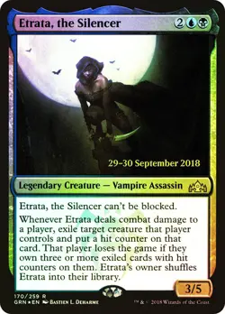 MTG FOIL Etrata, the Silencer(Prerelease) (Guilds of Ravnica) - Promo #170s - Image 1