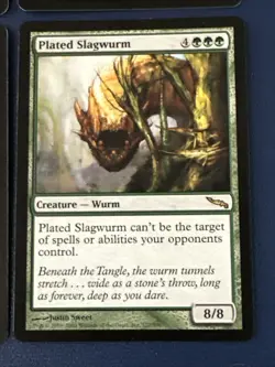 Plated Slagwurm X4 Mirrodin Ex Condition See Pics Front Back - Image 2
