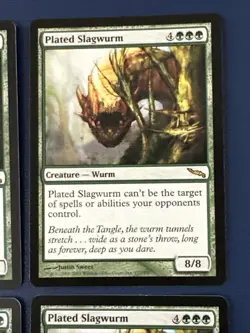 Plated Slagwurm X4 Mirrodin Ex Condition See Pics Front Back - Image 5