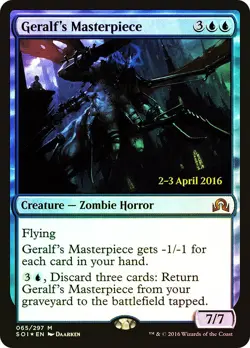 MTG FOIL Geralf's Masterpiece(Prerelease) (Shadows over Innistrad) - Promo - Image 1