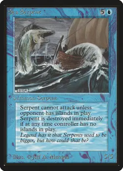 MTG Sea Serpent - Beta #077 - Image 1