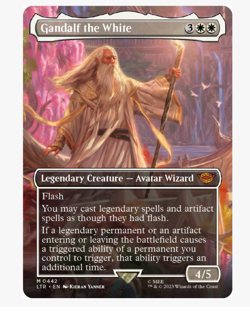 Gandalf the White - Borderless Lord of the Rings MTG - Image 1