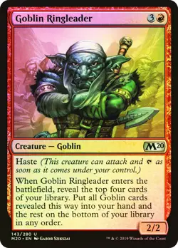 MTG FOIL Goblin Ringleader - Core Set 2020 #143 - Image 1