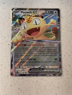 PERFECT ORDER Meowth ex 062/088 Pokemon TCG - in hand - ships immediately - Image 1