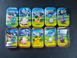 Pokemon Erhabene Helden Set Komplett 5x Mini Tins Leer Display Artwork Set - Image 1