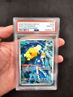 Misty's Psyduck Illustration Rare 193/182 PSA 10 - 2025 Pokemon Destined Rivals - Image 1