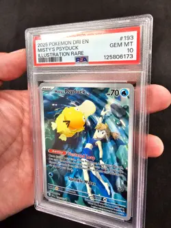 Misty's Psyduck Illustration Rare 193/182 PSA 10 - 2025 Pokemon Destined Rivals - Image 3