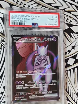 Team Glory Of Rocket's Mewtwo ex 2025 Japanese Pokemon #114 PSA 10 GEM (097) - Image 2