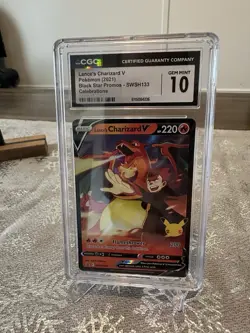 Lance's Charizard V SWSH133 Sword & Shield Promo Holo CGC 10 Pokemon TCG - Image 1