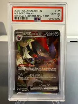 Pokemon TCG PSA 10 GEM MINT N's Zoroark ex 185/159 Journey Together English - Image 1