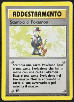 POKEMON~SCAMBIO DI POKEMON~77/102~1A EDIZIONE~SET BASE~ITA~PL/LP- - Image 1
