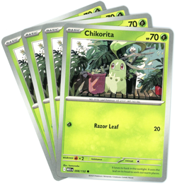x4 Chikorita 008/132 - Mega Evolution - Pokemon - NM/M English - Image 1
