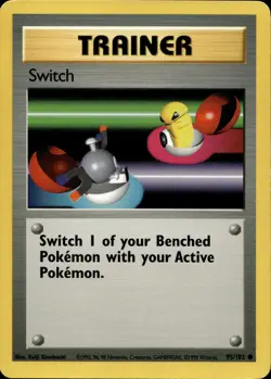 SWITCH 95/102 COMMON BASE SET UNLIMITED POKEMON HP - Image 2