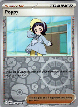 Poppy (Supporter) 193/197 Obsidian Flames Reverse Holo Pokemon TCG NM - Image 1