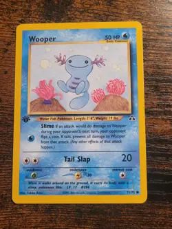 Pokemon 1st Edition Neo Discovery Wooper 71/75 LP NM - Image 1