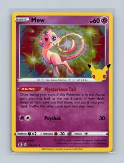 Mew 011/025 Holo Rare Celebrations Pokemon Near Mint - Image 1