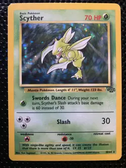 Pokemon TCG Scyther Holo 10/64 Jungle Unlimited MP - Image 1