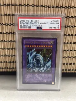 2006 YU-GI-OH! ULTIMATE Edition 2 #EN001 DRAGON MASTER KNIGHT PSA 8 - Image 1